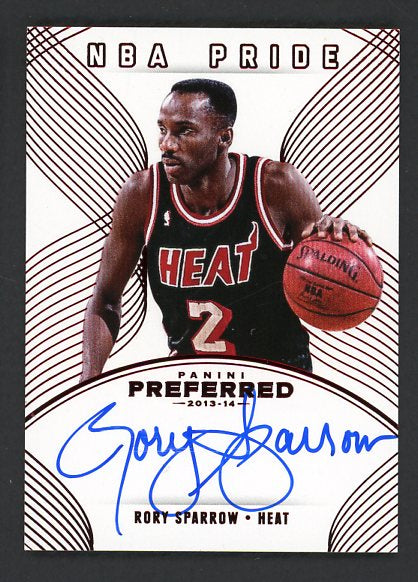 2013 Panini Preferred #464 Rory Sparrow Knicks Signed 461492