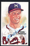 Perez Steele Eddie Mathews Braves JSA Cert Signed 461540