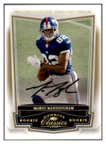 2008 Donruss Significant #199 Mario Manningham Giants Signed 461595