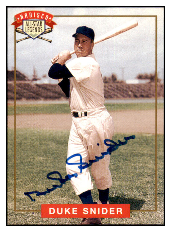 1994 Nabisco Legends Duke Snider Dodgers Signed 461671