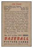 1951 Bowman Baseball #217 Joe Page Yankees EX-MT 463234