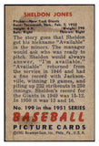 1951 Bowman Baseball #199 Sheldon Jones Giants EX-MT 463337