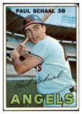 1967 Topps Baseball #058 Paul Schaal Angels Good ink back Variation 465001