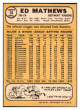 1968 Topps Baseball #058 Eddie Mathews Tigers VG-EX 466718