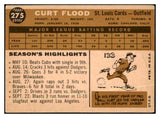 1960 Topps Baseball #275 Curt Flood Cardinals VG-EX 467138