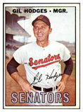 1967 Topps Baseball #228 Gil Hodges Senators EX 468707