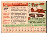 1955 Topps Baseball #154 Willie Miranda Orioles GD-VG 470422