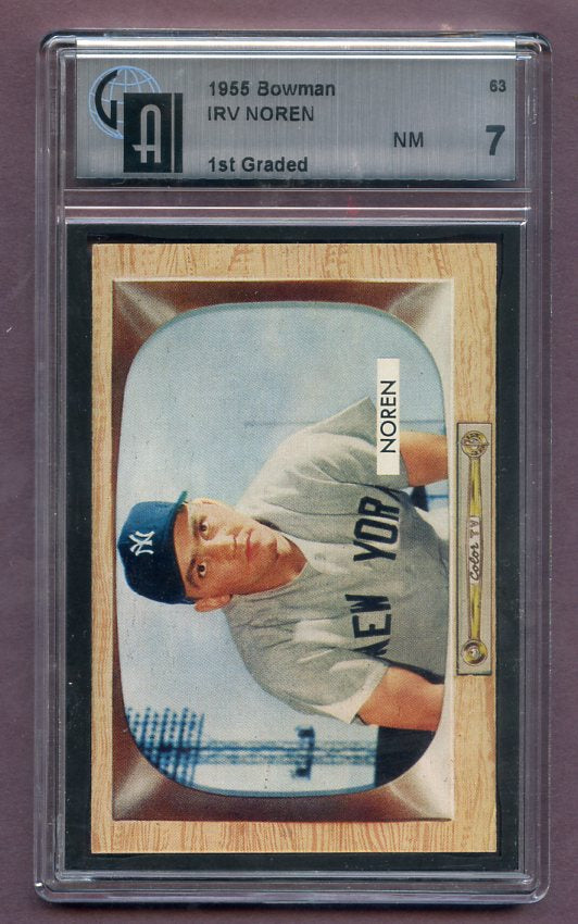 1955 Bowman Baseball #063 Irv Noren Yankees GAI 7 NM 471751