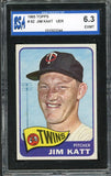 1965 Topps Baseball #062 Jim Kaat Twins BSA 6.3 EX-MT 472698