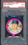 1973 Topps Baseball Candy Lids Mike Marshall Expos PSA 5 EX 472887