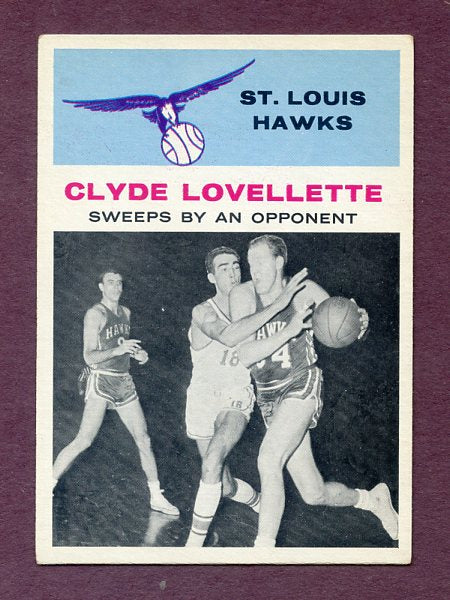 1961 Fleer Basketball #058 Clyde Lovellette IA Hawks EX 474670
