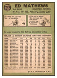 1967 Topps Baseball #166 Eddie Mathews Astros NR-MT 475990