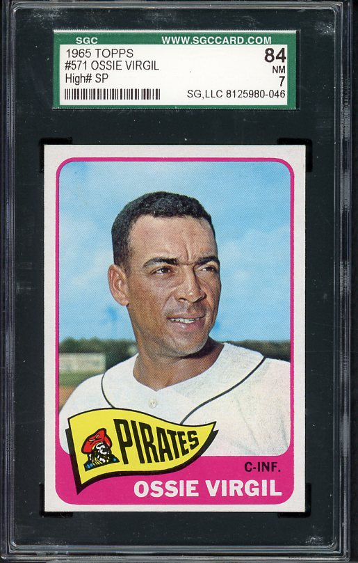 1965 Topps Baseball #571 Ozzie Virgil Pirates SGC 7 NM 477581