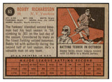 1962 Topps Baseball #065 Bobby Richardson Yankees EX 477676