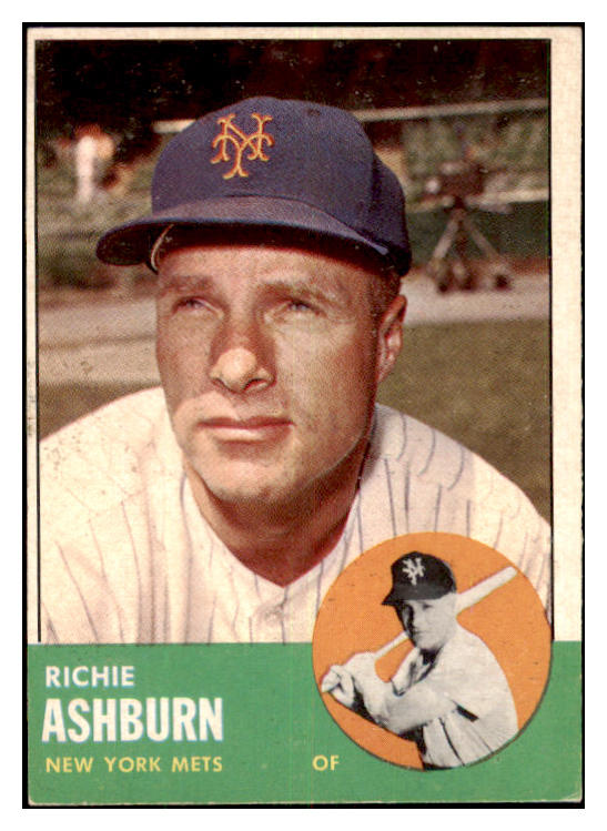 1963 Topps Baseball #135 Richie Ashburn Mets EX+/EX-MT 477854