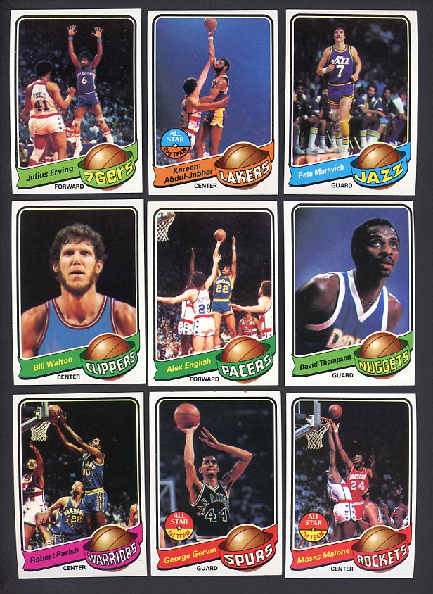 1979 Topps Complete Set EX-MT/NR-MT Jabbar Erving Maravich 481264