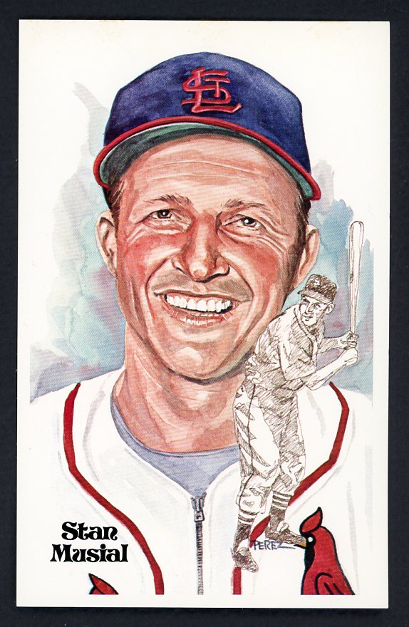 1980 Perez Steele Postcard Stan Musial Cardinals EX-MT 482079