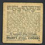 1950 Drakes #018 Carl Furillo Dodgers VG 482132