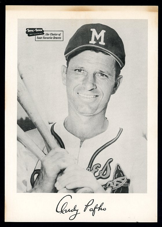 1953-57 Spic And Span Andy Pafko Braves VG toning 483023