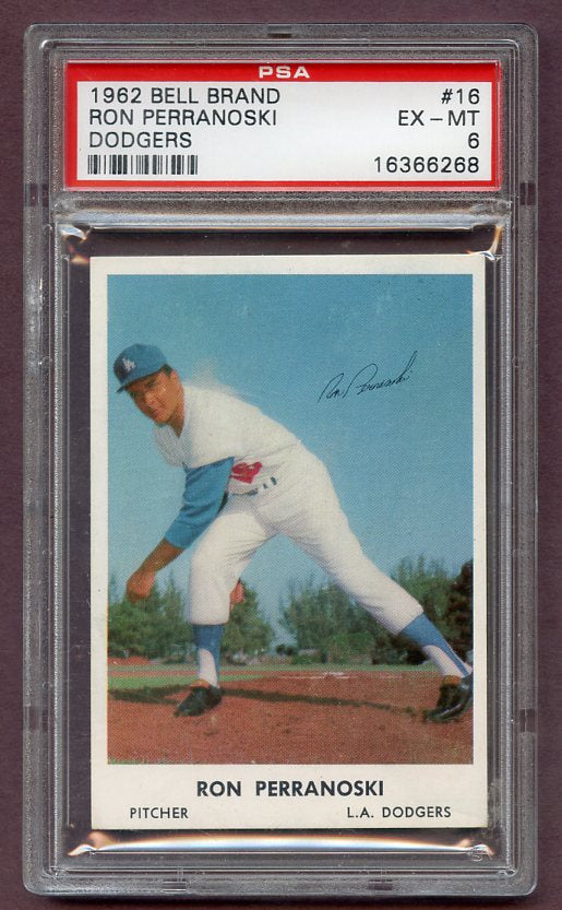 1962 Bell Brand #016 Ron Perranoski Dodgers PSA 6 EX-MT 483393