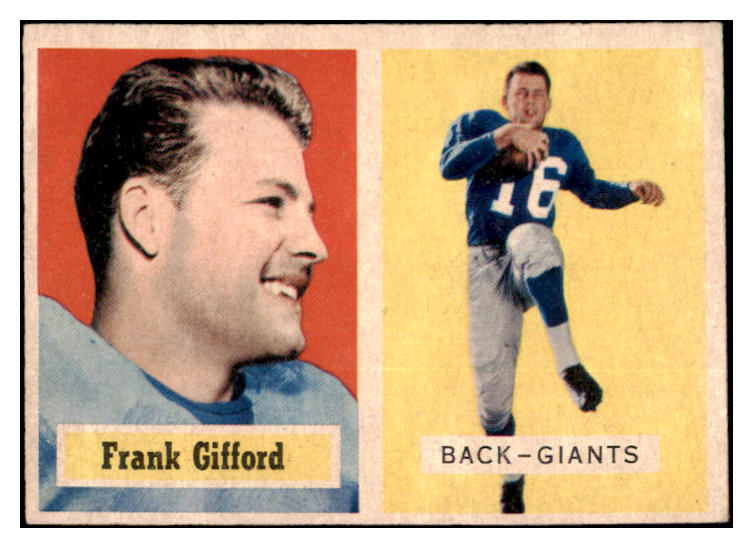 1957 Topps Football #088 Frank Gifford Giants EX-MT 484473