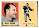 1957 Topps Football #088 Frank Gifford Giants EX-MT 484473