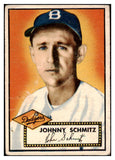 1952 Topps Baseball #136 Johnny Schmitz Dodgers VG 486375