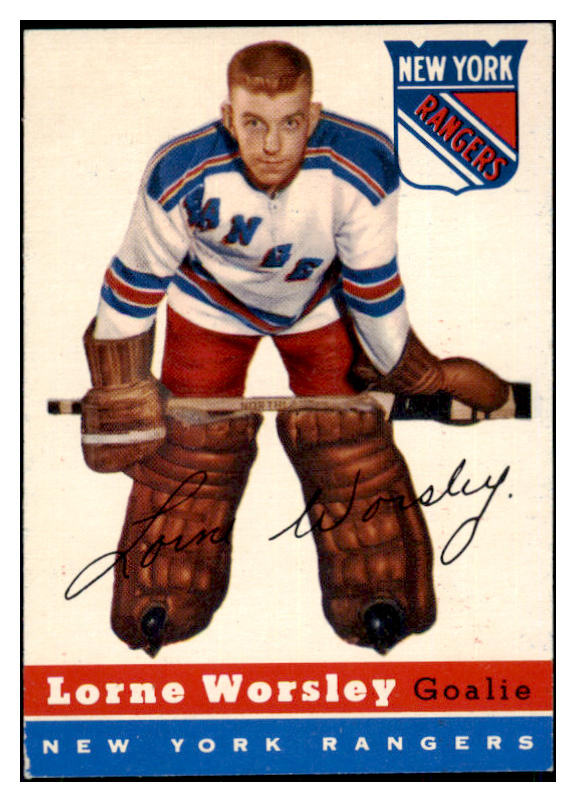 1954 Topps Hockey #010 Gump Worsley Rangers EX+ 486633