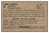 1952 Bowman Large Football #024 John Karras Cardinals VG 486731