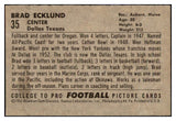 1952 Bowman Large Football #035 Brad Ecklund Texans VG-EX 486742