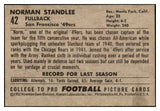 1952 Bowman Large Football #042 Norm Standlee 49ers VG-EX 486751