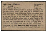 1952 Bowman Large Football #047 William Fischer Cardinals VG-EX 486754