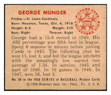 1950 Bowman Baseball #089 George Munger Cardinals EX-MT 487083