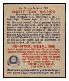 1949 Bowman Baseball #054 Marty Marion Cardinals EX 487373