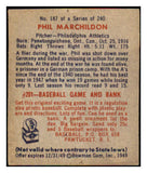 1949 Bowman Baseball #187 Phil Marchildon A's EX-MT 487633