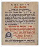 1949 Bowman Baseball #190 Jim Hearn Cardinals EX-MT 487640