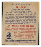1949 Bowman Baseball #229 Eddie Lopat Yankees EX+/EX-MT 487709