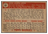 1952 Topps Baseball #089 Johnny Lipon Tigers VG 488074