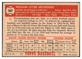 1952 Topps Baseball #182 Billy Hitchcock A's EX 488285