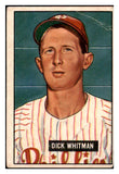 1951 Bowman Baseball #221 Dick Whitman Phillies VG 488836
