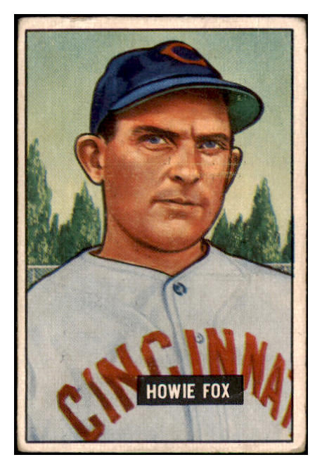 1951 Bowman Baseball #180 Howie Fox Reds VG 488904