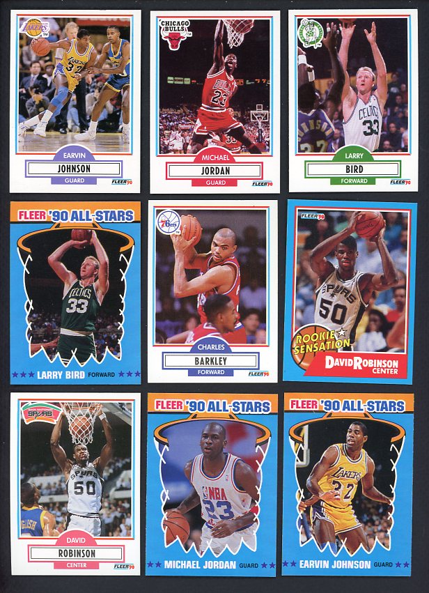 1990 Fleer Basketball Complete Set NR-MT Jordan Bird Johnson 489215