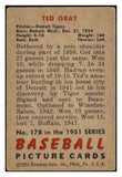 1951 Bowman Baseball #178 Ted Gray Tigers VG-EX 489618