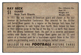 1952 Bowman Small Football #051 Ray Beck Giants EX-MT 489818