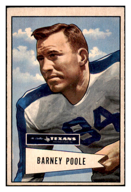 1952 Bowman Small Football #011 Barney Poole Texans EX+ 489825