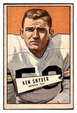 1952 Bowman Small Football #022 Kenneth Snyder Eagles EX-MT 489854