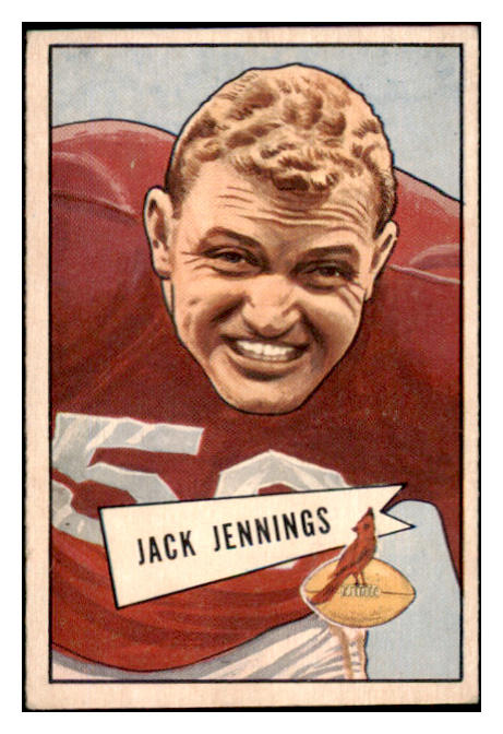 1952 Bowman Small Football #059 Jack Jennings Cardinals EX-MT 489861