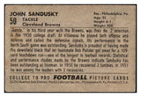 1952 Bowman Small Football #050 John Sandusky Browns VG-EX 489863