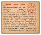 1950 Bowman Baseball #155 Frank Shea Yankees EX-MT 490250