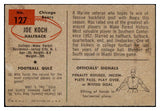 1954 Bowman Football #127 Joe Koch Bears EX-MT 490574